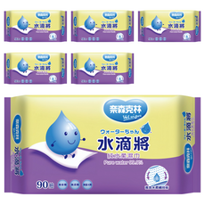 奈森克林 水滴將純水柔濕巾, 1入, 6包