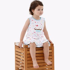 MOM&BAB 女童杯子蛋糕印花無袖連身裙 G010BCDS008
