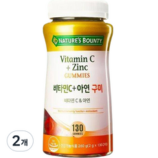 NATURE'S BOUNTY 維他命C鋅補充軟糖 130顆入, 130顆, 2個