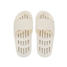 샤바스 부드러운 플랫 물빠짐 욕실화, 화이트, 1개