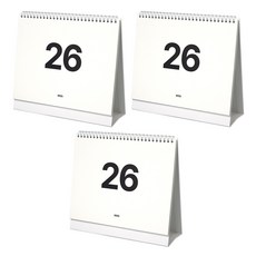 LUCALAB 2026年 MMM 中型桌曆, 混合, 3個