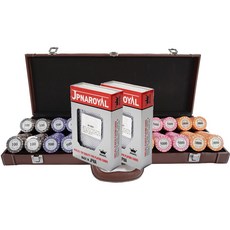 JMBROYAL 籌碼皮套套組 500入, 棕色（盒），隨機發貨（方片）