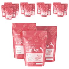 멍멍팔팔 져키, 소고기맛, 200g, 18개