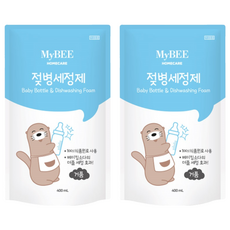 MyB 嬰兒奶瓶清潔劑泡沫補充裝, 400ml, 2個