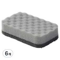 JAJU (JAJU) 塗層容器專用海綿菜瓜布, 6個, 1入