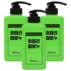 MILOWI 義大利去角質皂 綠色, 500ml, 3個