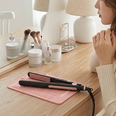 일상나눔 데임 방지 실리콘 고데기 패드, 핑크