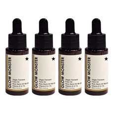 GLOW MONSTER Vegan發酵胚芽米臉部精油 99.9%, 30ml, 4瓶