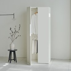 웰퍼니쳐 카린 높은 옷장 시리즈 800 2단 행거형 일반도어 방문설치, 화이트