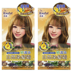 Roudye 柔蝶 自然色彩染髮霜 淺金黃 退色用 植物護染 溫和不傷髮, 80g, 2盒