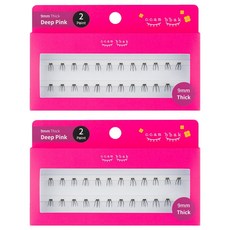 ccam bbak 人造束狀假睫毛 包裝版 9mm 濃密 2根, 濃密(黑色), 2個