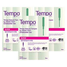 템포 내추럴 탐폰, 슈퍼, 16개입, 3개