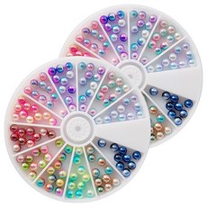 Nail Room 彩色珍珠美甲水鑽飾品套組, 091 極光球, 2個