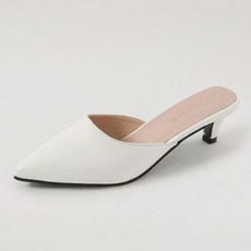 ChakanShoes 女款尖頭穆勒細跟鞋 MLLTT1b3030c2, 白色的, 255