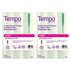 템포 내추럴 탐폰, 슈퍼, 16개입, 2개