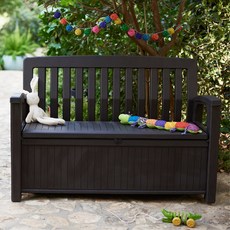 케터 야외 파티오 벤치 60G 133 x 61 x 89 cm 고객직접설치, 브라운