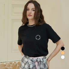 ELLE PARIS 여성용 통기성 Fleur 반팔 티셔츠