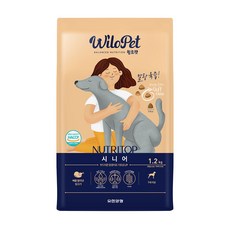 윌로펫 시니어 강아지 뉴트리탑 소프트 사료, 닭, 1.2kg, 1개