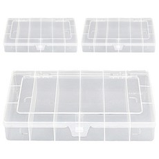 LAmonDE 多用途隔板收納盒 12*20cm, 透明, 3個