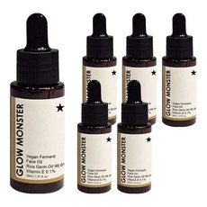 GLOW MONSTER Vegan發酵胚芽米臉部精油 99.9%, 30ml, 6瓶