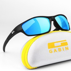 가빈 스타일호른 랩어라운드 스포츠 편광 선글라스 G108, C 2 블랙 + 스카이미러 렌즈(선글라스), 1개