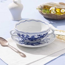 Bonita HOUSE Český Porcelán 洋蔥圖案湯碗附碟組 400ml, 洋蔥圖案, 1套