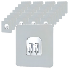 LivingHomeDetail 家用智慧免鑽孔黏貼墊 單片, 透明, 30個