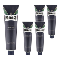 PRORASO 刮鬍膏 保濕 麝香 藍標 150ml, 5個