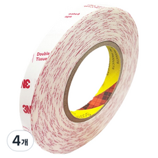 3M Scotch 3M 不織布多用途薄型雙面膠帶 15mm x 50m, 4個