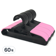 幼兒用防滑衣架, 黑色粉紅色, 60個