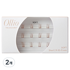 Ollio 珠光柔軟睫毛膏 Short, 2個, 棕色/無香