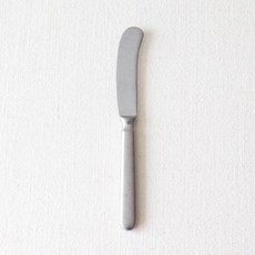 kamome kitchen 復古不鏽鋼甜點餐具奶油刀, 銀色, 1個