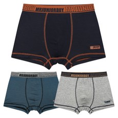 Mrjunior 羅紋人造絲彈性青少年四角褲 3件入 RF252