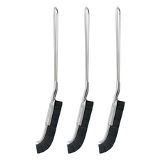 PROiDEA J型隙縫刷 1.8 x 24.5 x 5cm 42g, J型 銀色 + 黑色, 3個