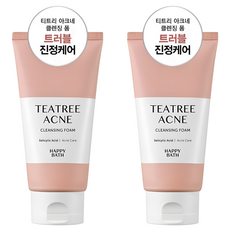 해피바스 티트리 아크네 클렌징폼, 150g, 2개