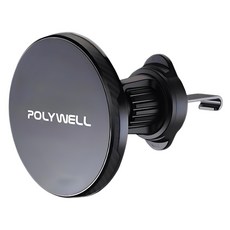 POLYWELL 寶利威爾 車用磁吸式手機支架 9.5mm, 1個, PW15-T65-0824