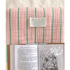 Shushu Room 三層條紋紗布寬幅布料, 粉紅色, 1個