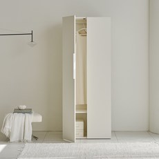 웰퍼니쳐 카린 높은 옷장 시리즈 1단 행거형 방문설치, 매트 아이보리