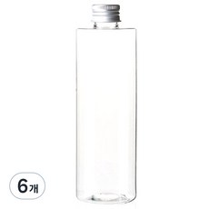 Glassdomae ATL500 透明飲料容器 鋁製銀蓋, 500ml, 6個