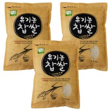 광복농산 유기농 찹쌀, 1.5kg, 3개