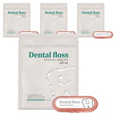 덴티본조르노 일회용 치간 치실 리필용, 7.5cm, 200개입, 4개