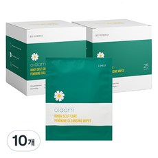 [비건라이프] 올담 여성청결티슈 25매, 125g, 10개