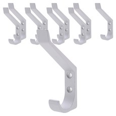 Choice Hardware 2層掛鉤 壁掛式掛鉤, 銀色, 10個