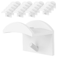 DOSell 免打孔帽子掛架掛鉤, 白色, 20個
