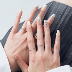 데싱디바 매직프레스 이터널 리본 네일팁, 1개, 누드베이지