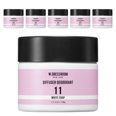 더블유드레스룸 디퓨저탈취제 NO 11 화이트솝, 110g, 6개