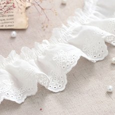 해피베어스 사브리나 주름 면자수레이스 180cm, 화이트, 1개