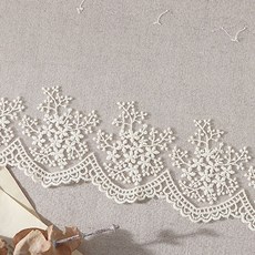 歐根紗蕾絲布 180cm, 自然原色, 1入