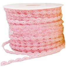 捲飾排珠鍊珠25m, 粉紅色, 1套