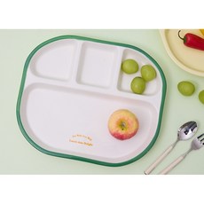 Bonita HOUSE 簡易一餐陶瓷餐盤, 1個, 綠色